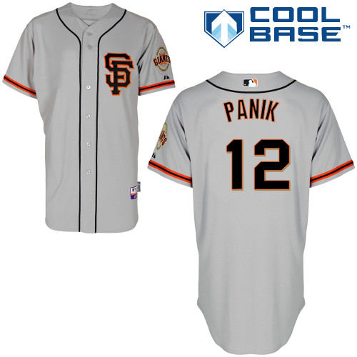 Giants #12 Joe Panik Grey Road 2 Cool Base Stitched MLB Jersey - Click Image to Close